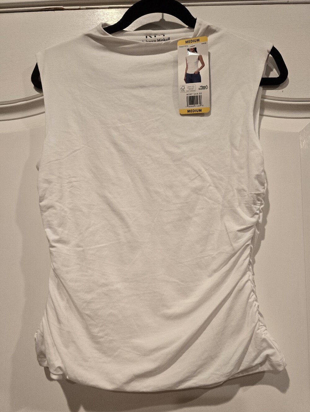 Revecca Minkhoff Sleeveless White Top, Size M. NWT